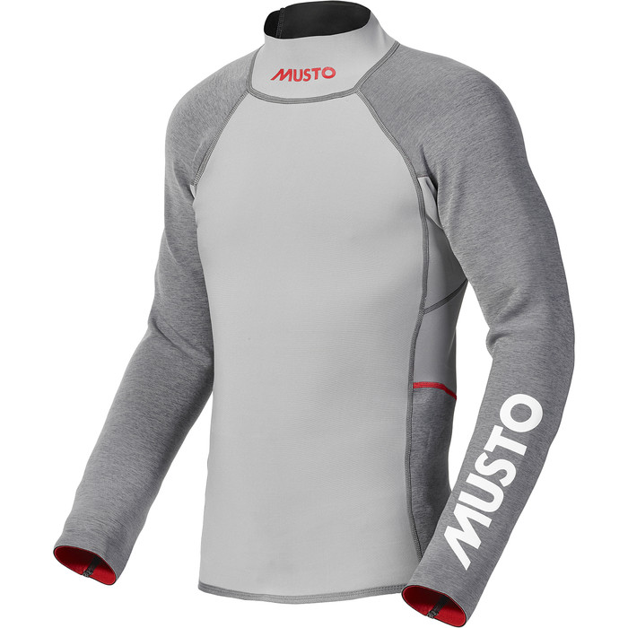 2024 Musto Mens Flexlite Vapour 1.0 Long Sleeve Wetsuit Top 82068 - Grey Marl